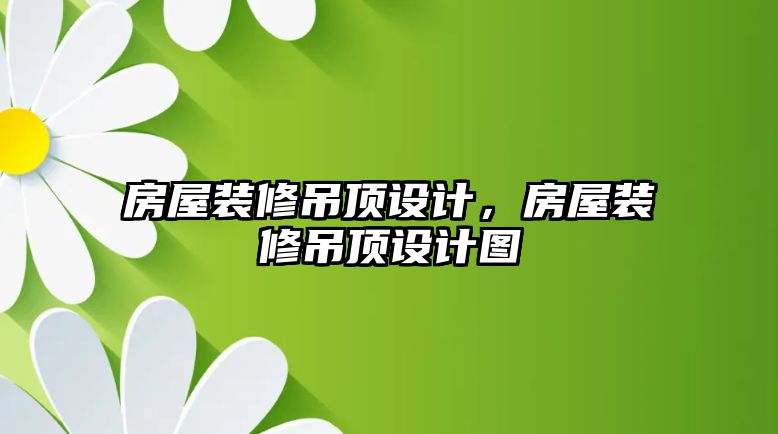 房屋裝修吊頂設計，房屋裝修吊頂設計圖