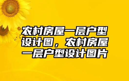 農村房屋一層戶型設計圖，農村房屋一層戶型設計圖片