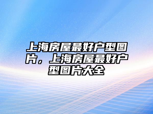 上海房屋最好戶型圖片，上海房屋最好戶型圖片大全